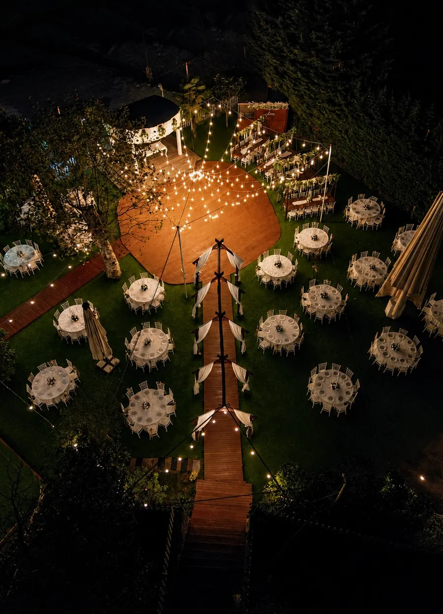 Garden Bella Wedding davet alanı, havadan görünüm